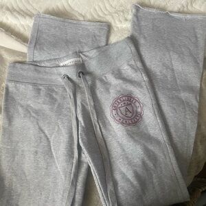Aeropostale Light Gray Joggers with Purple Logo